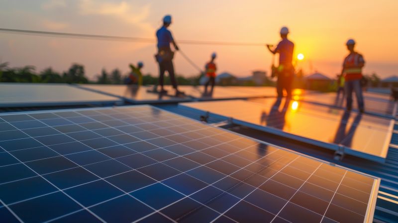 Commercial Solar Installation detail