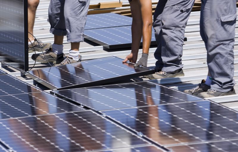 Home Solar Panels Installation detail